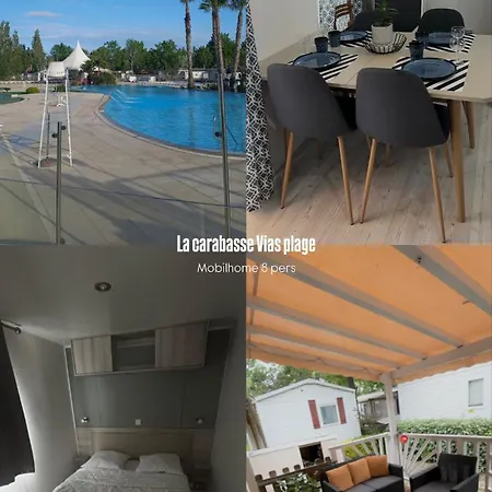 Mobilhome 8 Personnes 4 Etoiles - La Carabasse Κάμπινγκ